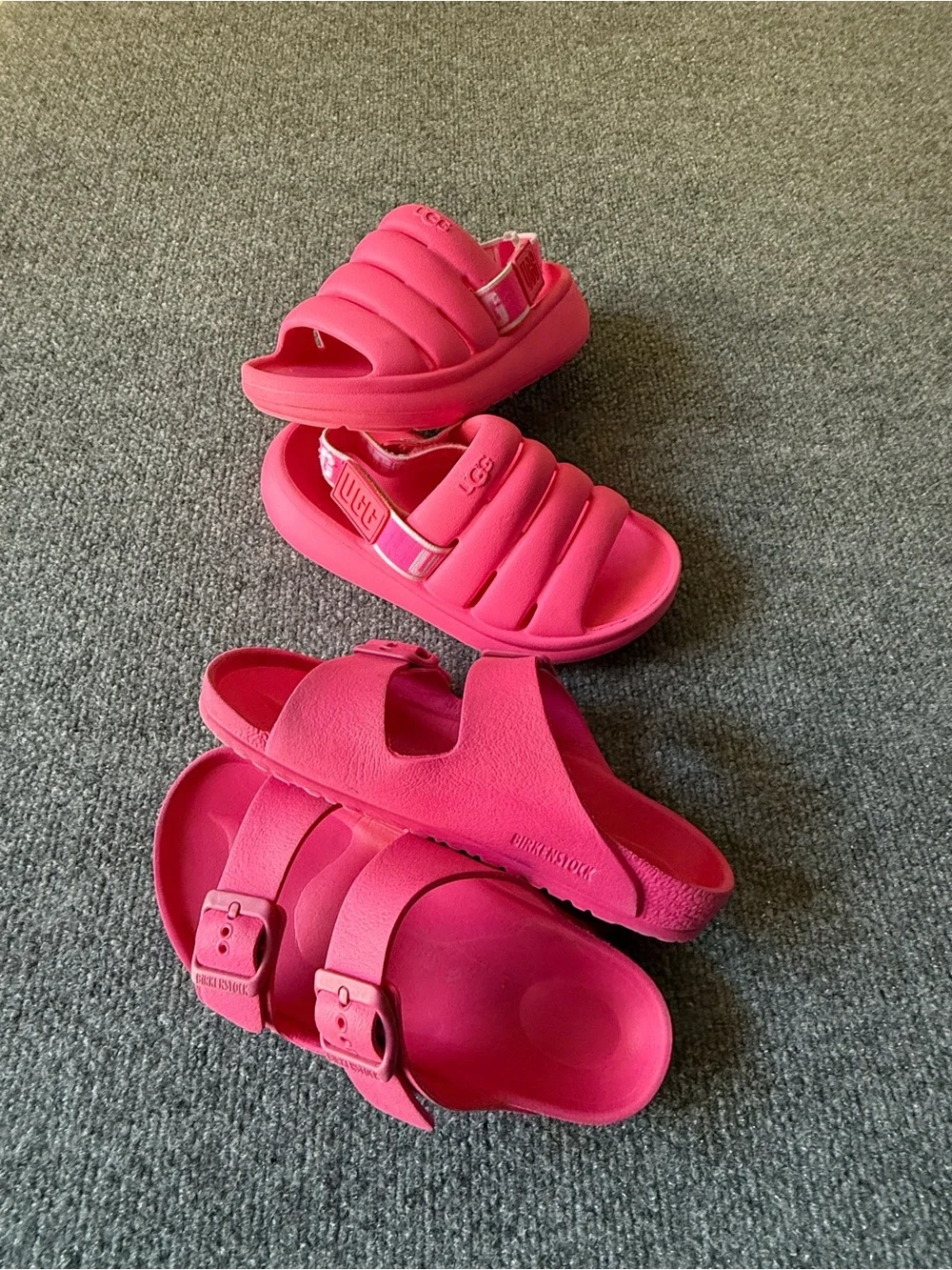 Birkenstock Kids Hot Pink Dual-Sandal Set size 1.5 or 2.